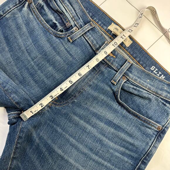 Madewell Jeans Mens 32x32 Blue Slim Danforth Wash Casual Denim Cotton Stretch - Picture 11 of 14